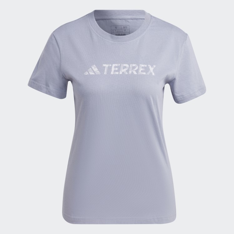 Terrex Classic Logo Camiseta Adidas Prata Violeta