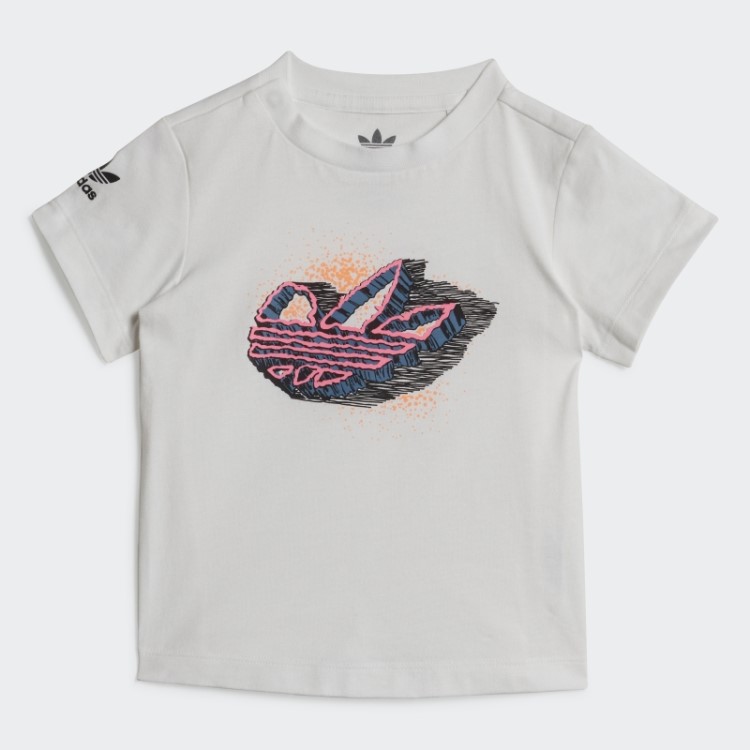 Elegante Camiseta Branca Gráfica Adidas