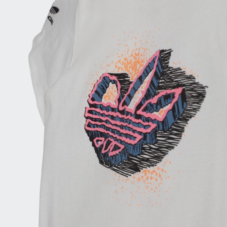 Elegante Camiseta Branca Gráfica Adidas