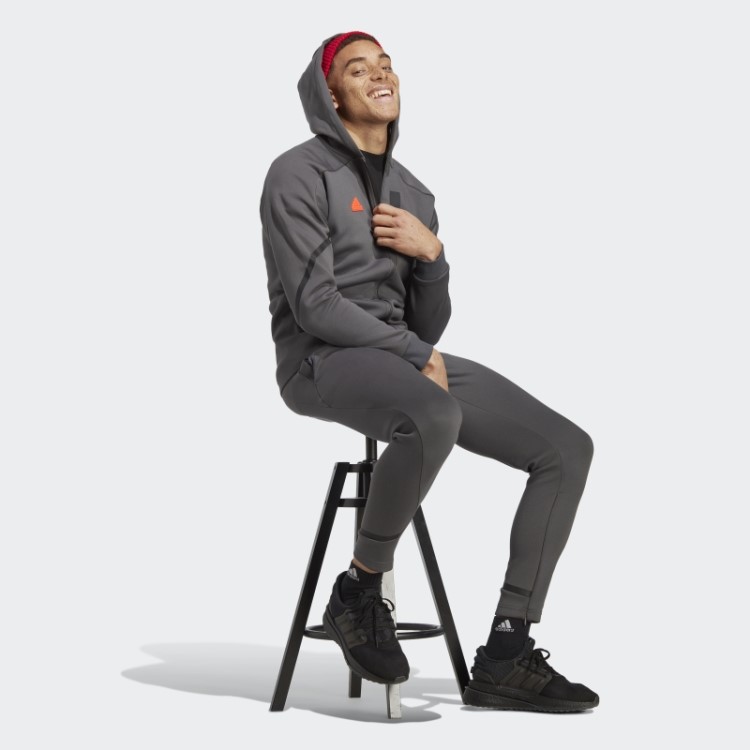 Moletom Com Capuz Cinza Projetado Para Gameday Adidas