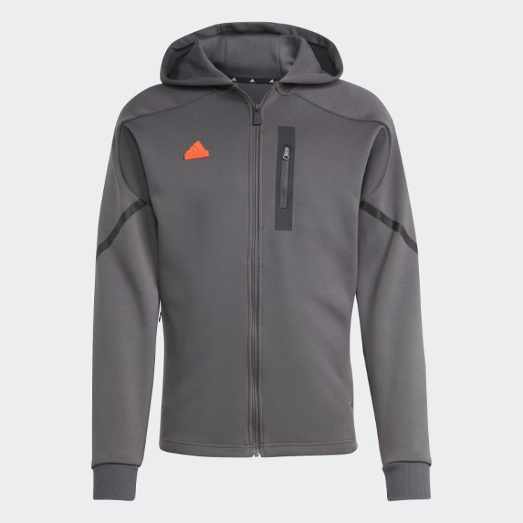 Moletom Com Capuz Cinza Projetado Para Gameday Adidas