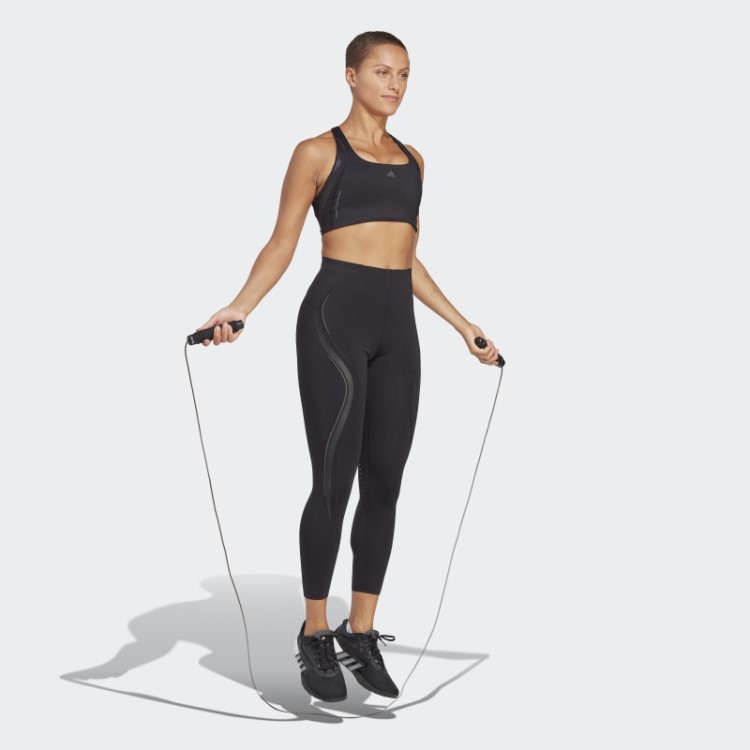 Sutiã Hiit Preto Adidas Powerimpact Luxe Training De Suporte Médio