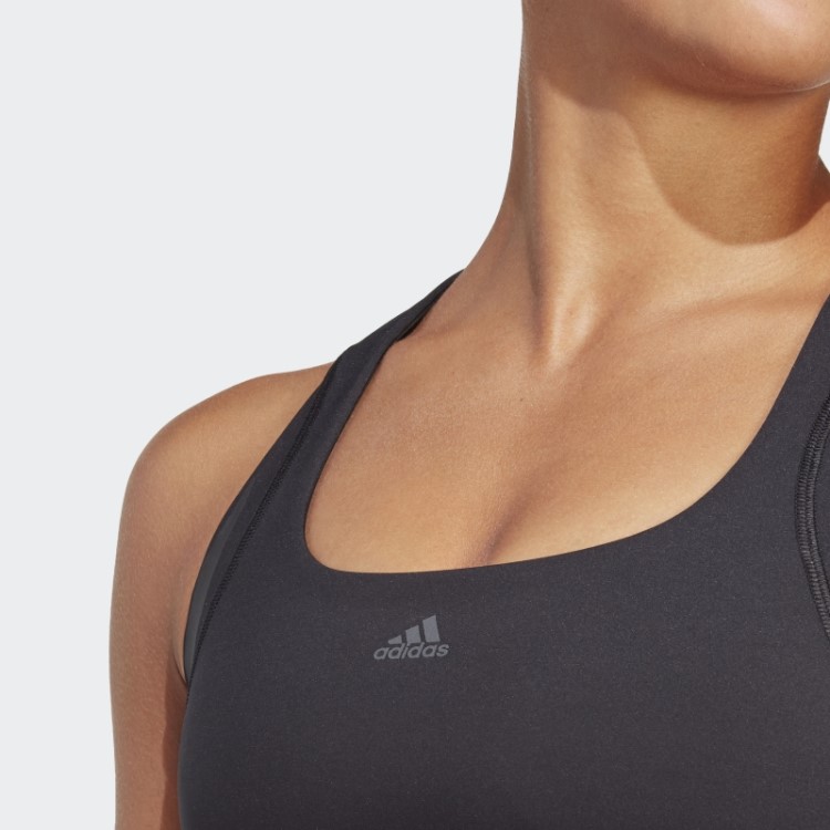 Sutiã Hiit Preto Adidas Powerimpact Luxe Training De Suporte Médio