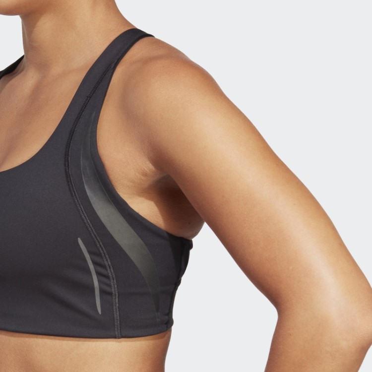 Sutiã Hiit Preto Adidas Powerimpact Luxe Training De Suporte Médio