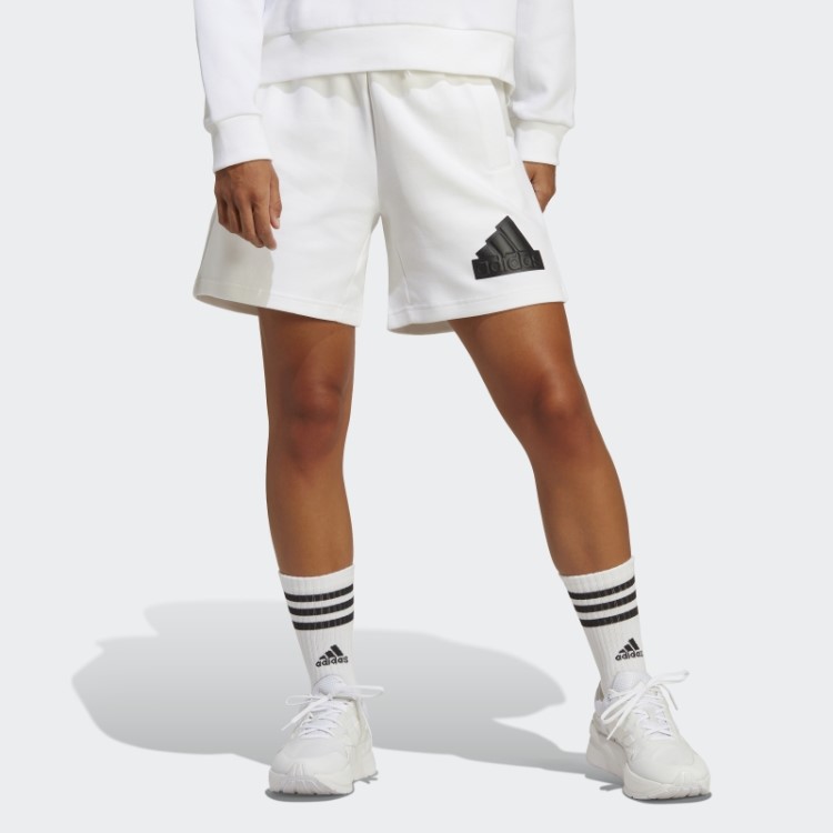 Quente Adidas Future Icons Distintivo De Shorts Esportivos Branco