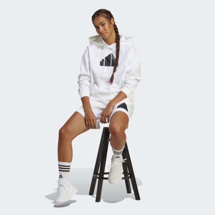 Quente Adidas Future Icons Distintivo De Shorts Esportivos Branco