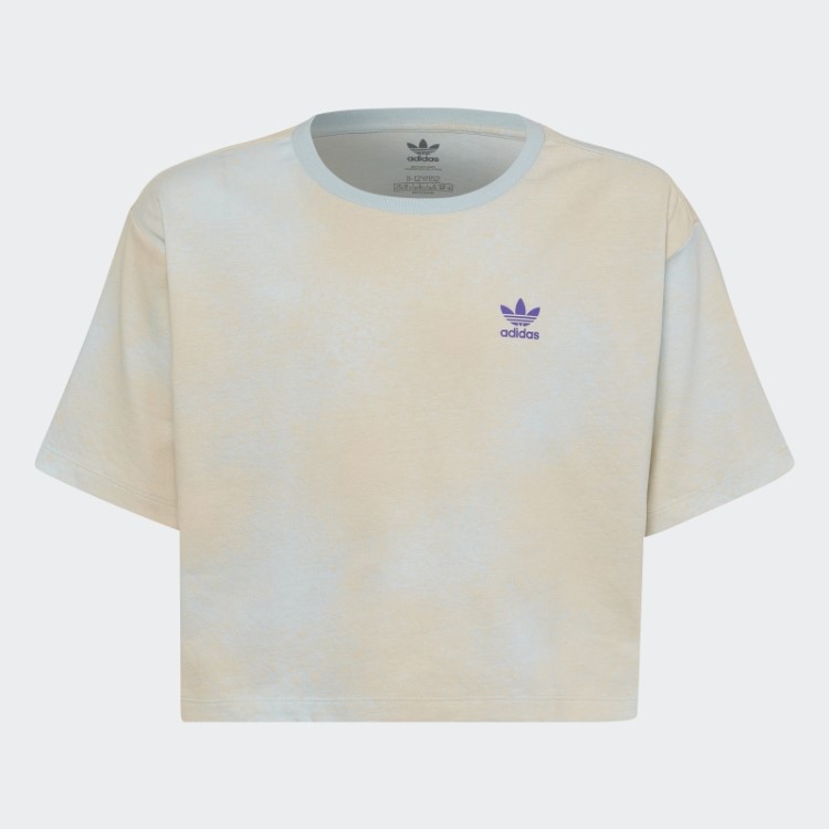 Camiseta Cropped Com Estampa Gráfica Azul Adidas