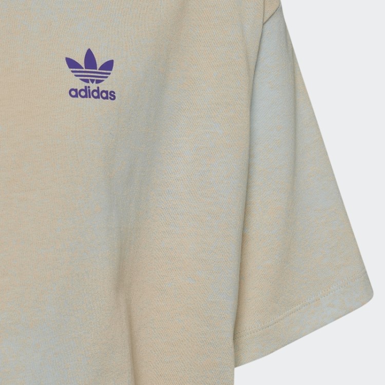 Camiseta Cropped Com Estampa Gráfica Azul Adidas
