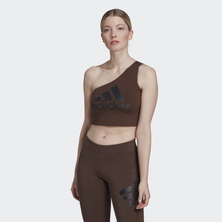 Fashion Adidas Future Icons Distintivo Do Esporte Regata Marrom