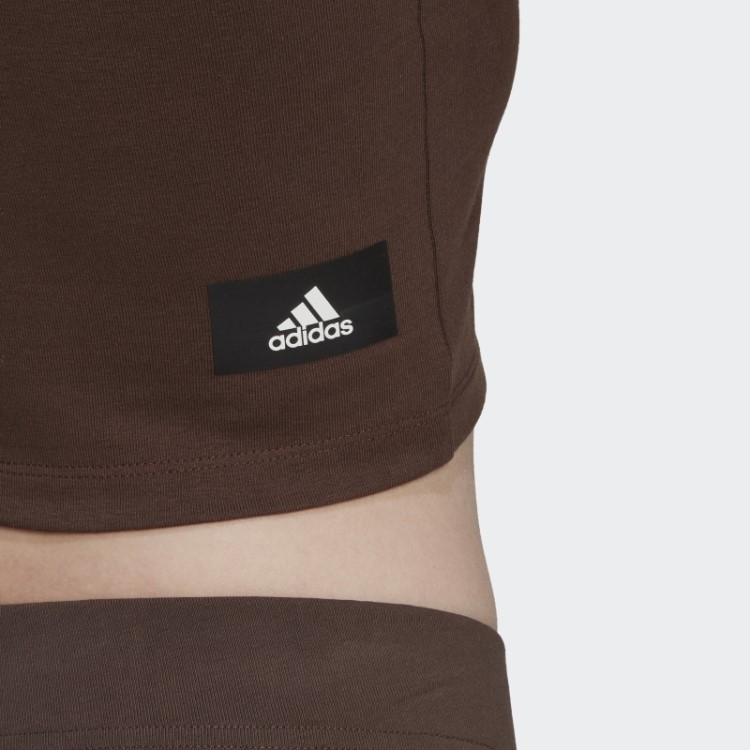 Adidas Future Icons Emblema Do Esporte Regata Marrom Elegante