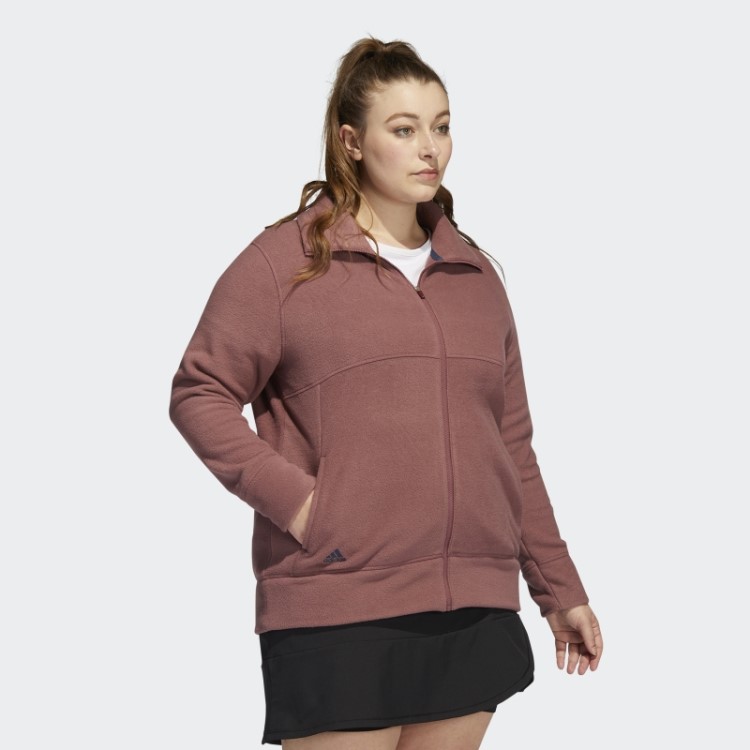 Jaqueta De Lã Polar Adidas (tamanho Grande) Bordô