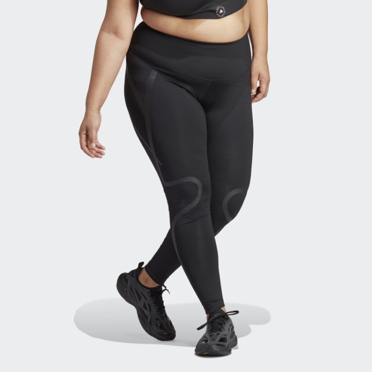 Leggings De Corrida Adidas By Stella Mccartney Truepace - Moda Plus Size Preta