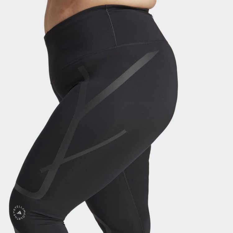 Leggings De Corrida Adidas By Stella Mccartney Truepace - Moda Plus Size Preta