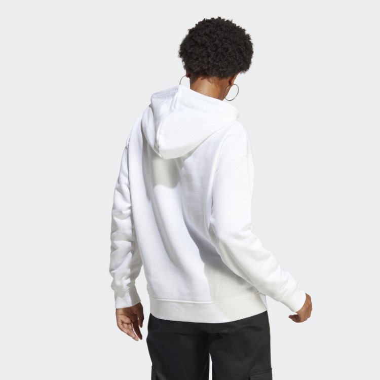 Moletom Com Capuz Trevo Branco Adidas