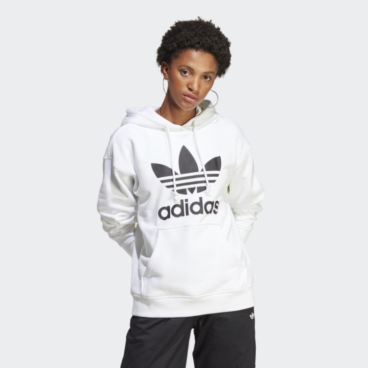 Moletom Branco Adidas Com Trevo