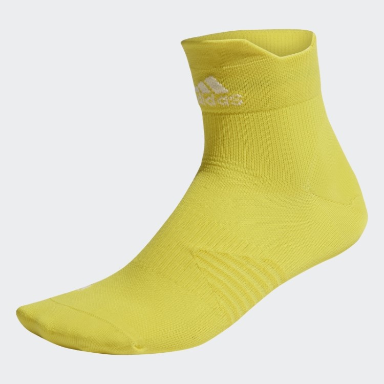 Meias De Corrida De Desempenho No Tornozelo Amarelas Adidas