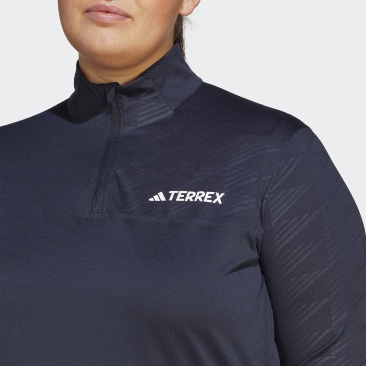 Top De Manga Comprida Adidas Terrex Multi-zíper De Tinta (tamanho Grande)