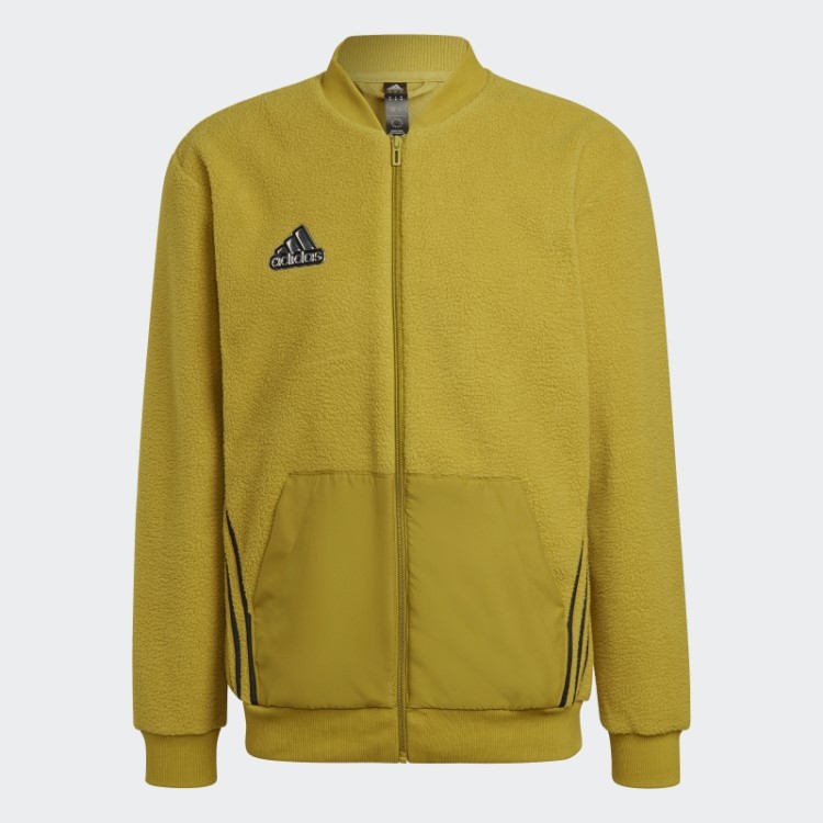 Jaqueta Bomber Sherpa Olive Adidas Essentials Holiday Pack