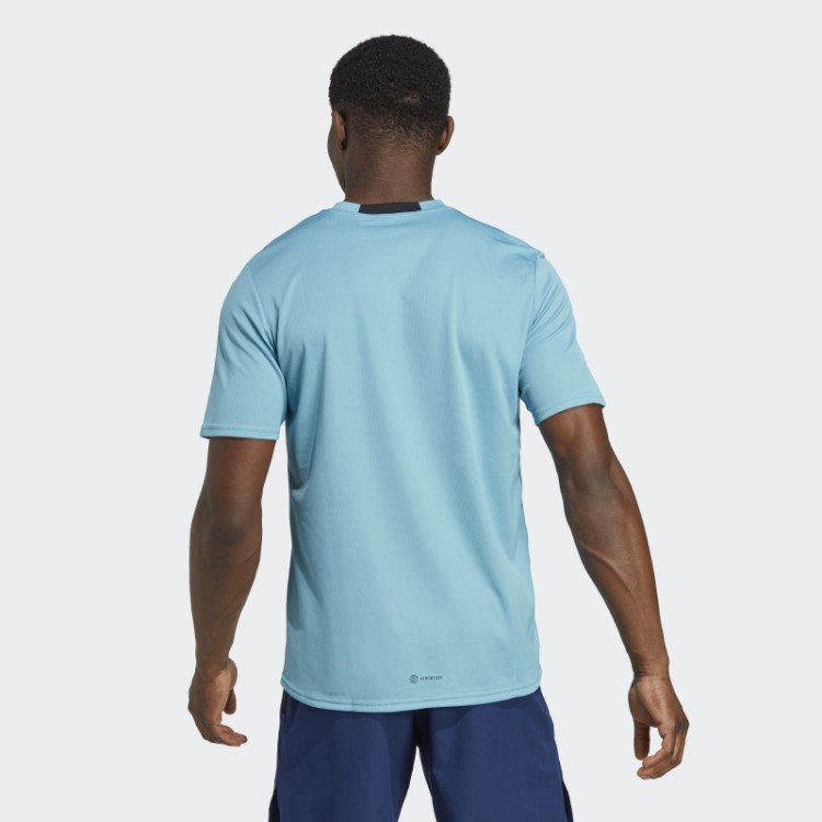 Camiseta Azul Adidas Aeroready Projetada Para Movimento