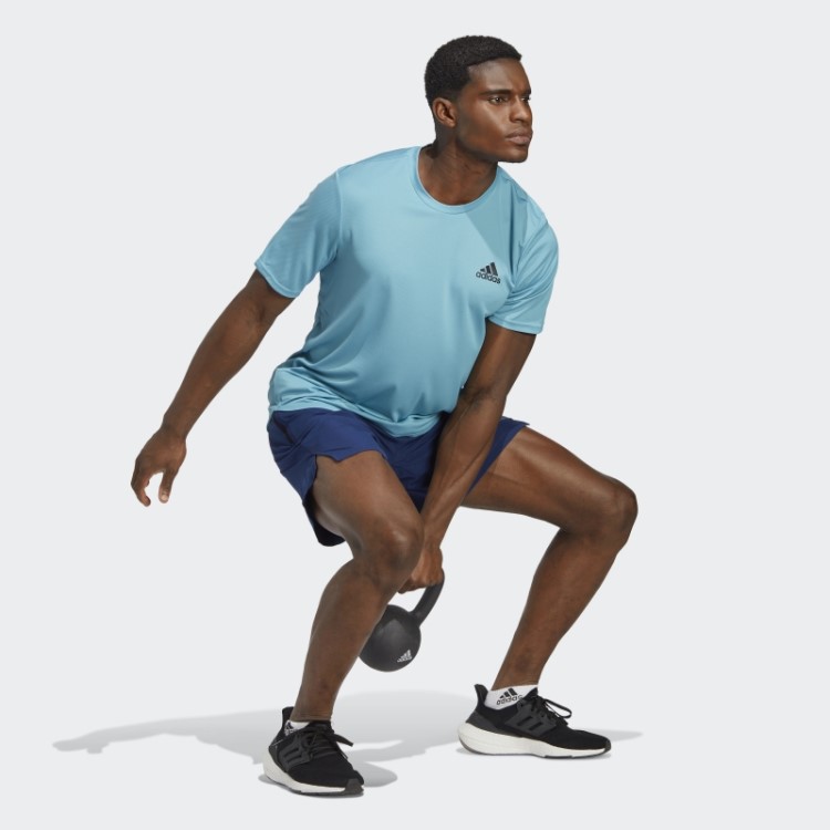 Camiseta Azul Adidas Aeroready Projetada Para Movimento