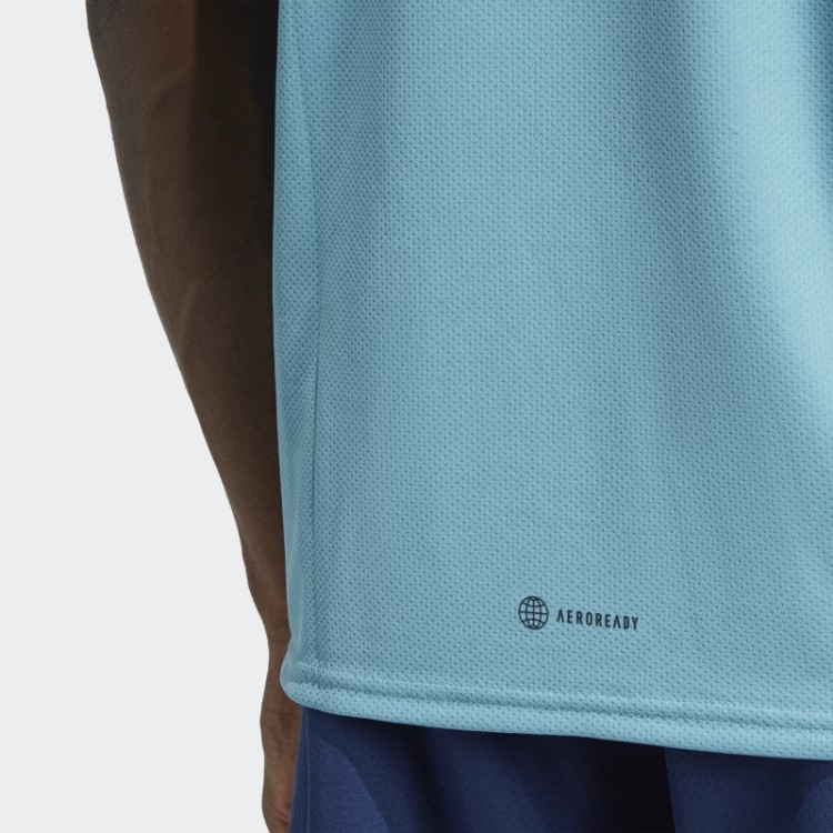 Camiseta Azul Adidas Aeroready Projetada Para Movimento