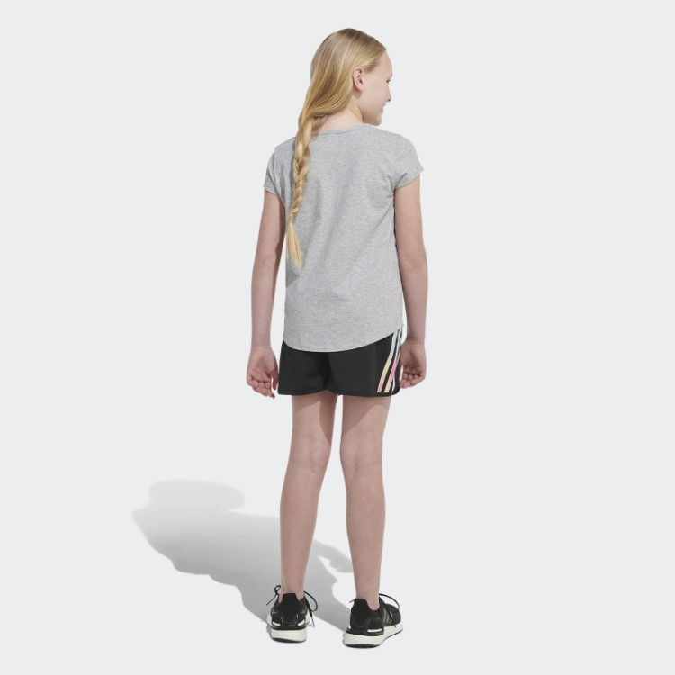 Shorts Adidas Em Malha Com Listras Gradientes (tamanho Estendido) Preto