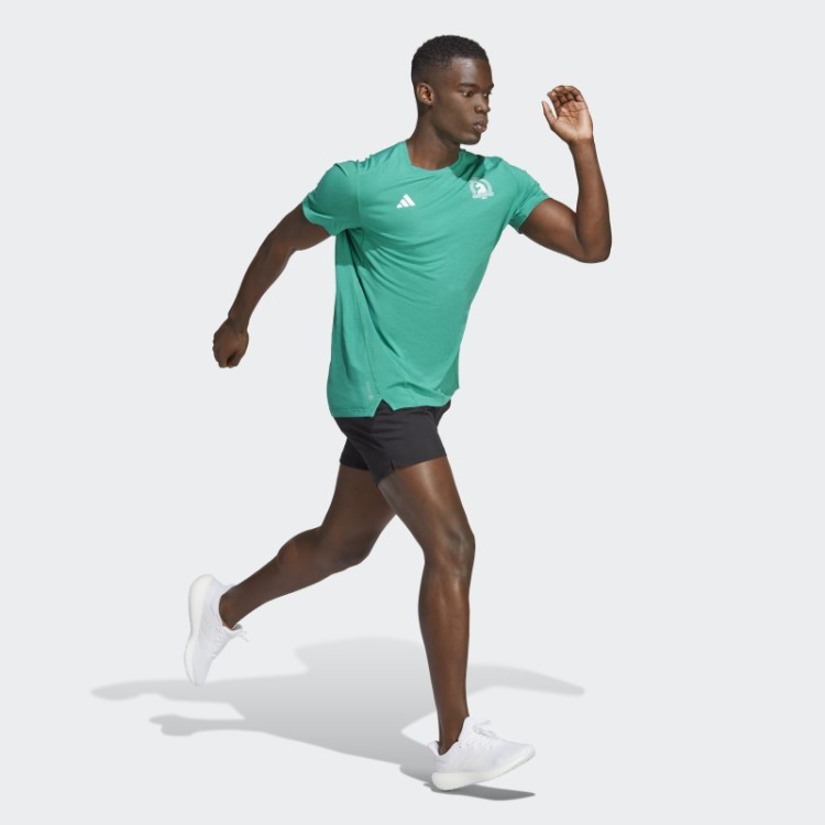 Adidas Boston Marathon 2023 Nature Running Tee Court Green