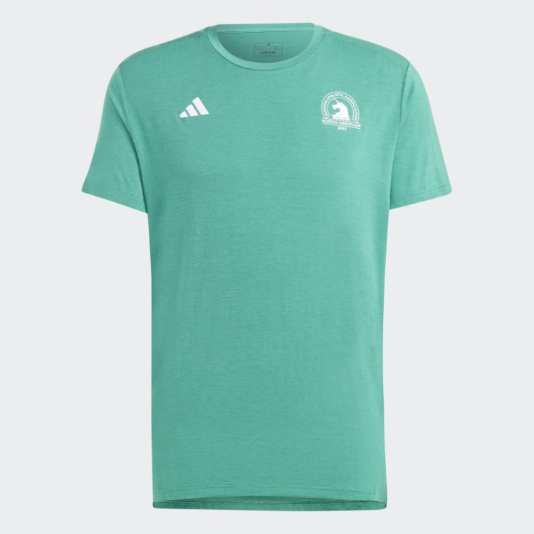 Adidas Boston Marathon 2023 Nature Running Tee Court Green