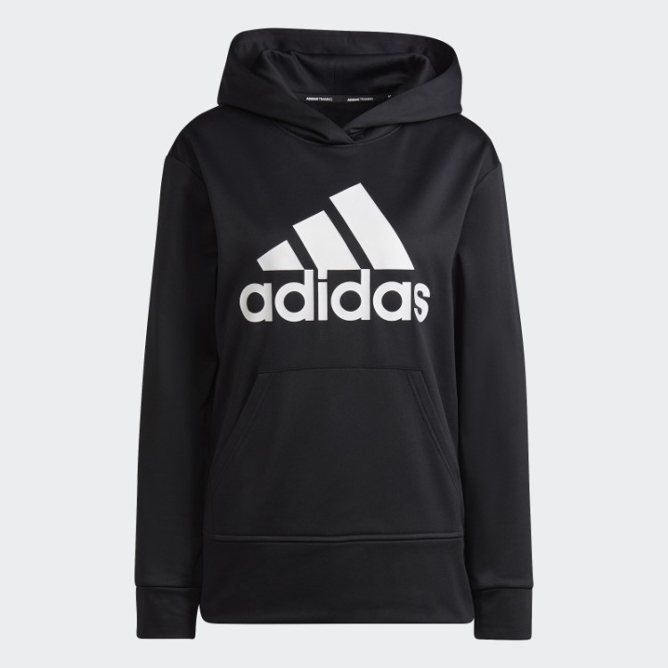 Moletom Com Capuz Preto Adidas Aeroready Big Logo