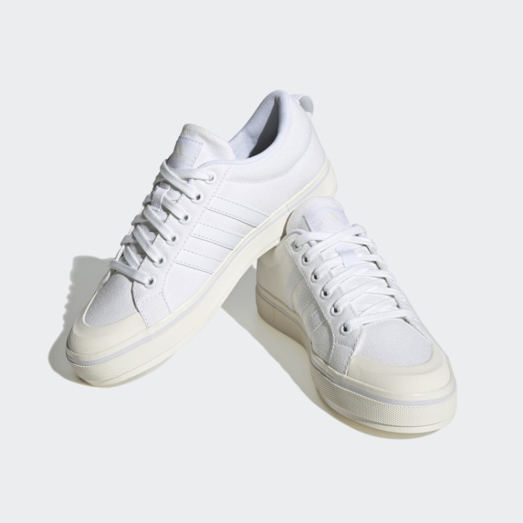 Tênis De Lona Branco Adidas Bravada 2.0 Estilo De Vida Para Skate