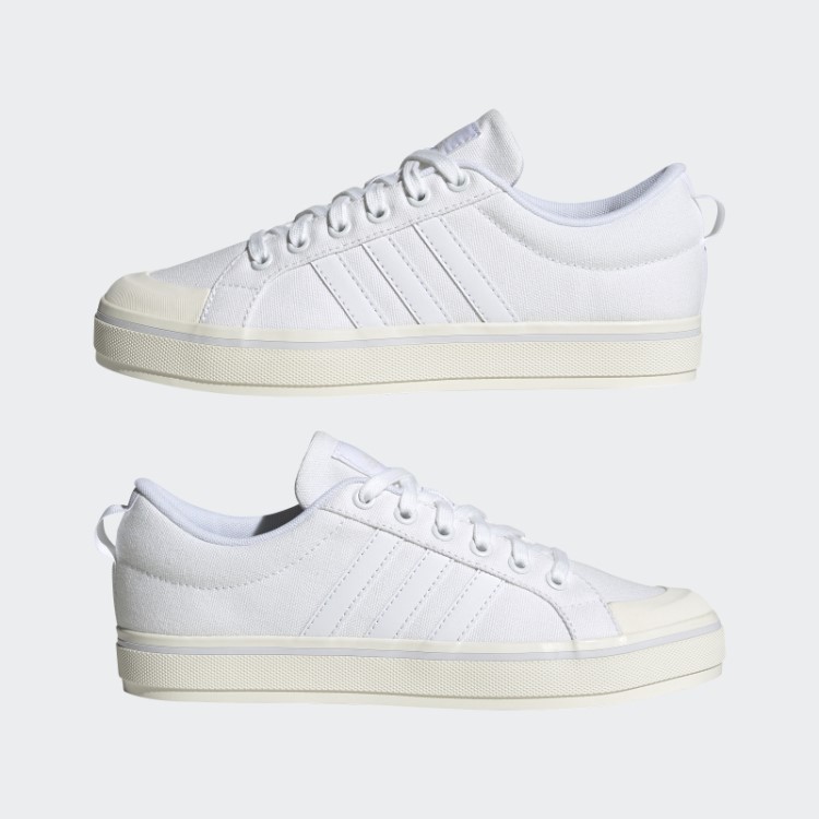 Tênis De Lona Branco Adidas Bravada 2.0 Estilo De Vida Para Skate