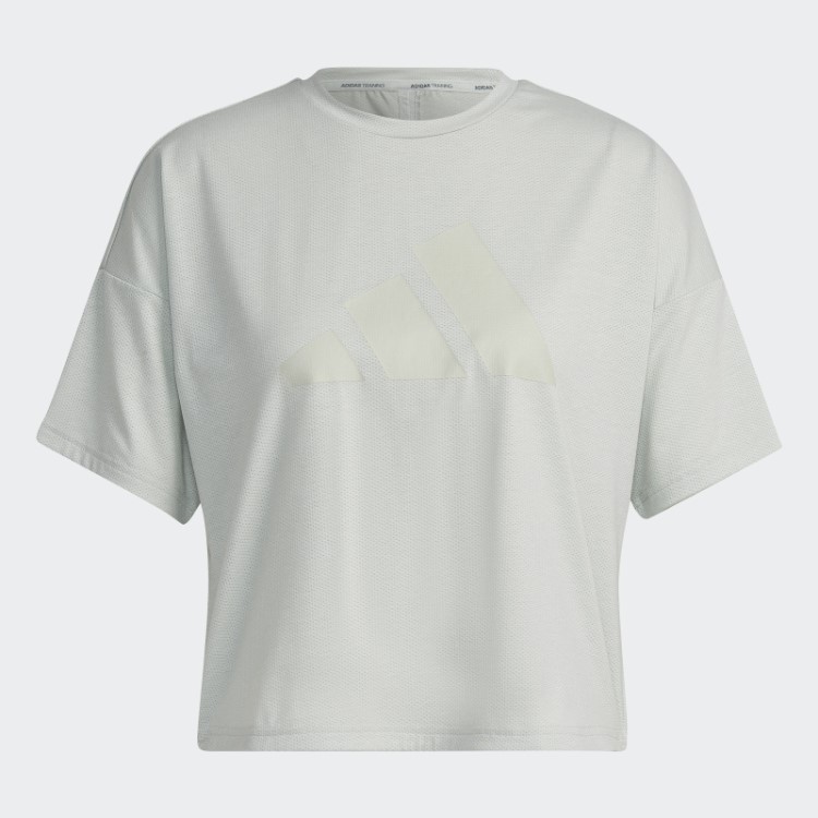 Camiseta Verde Adidas Train Icons 3 Bar Logo