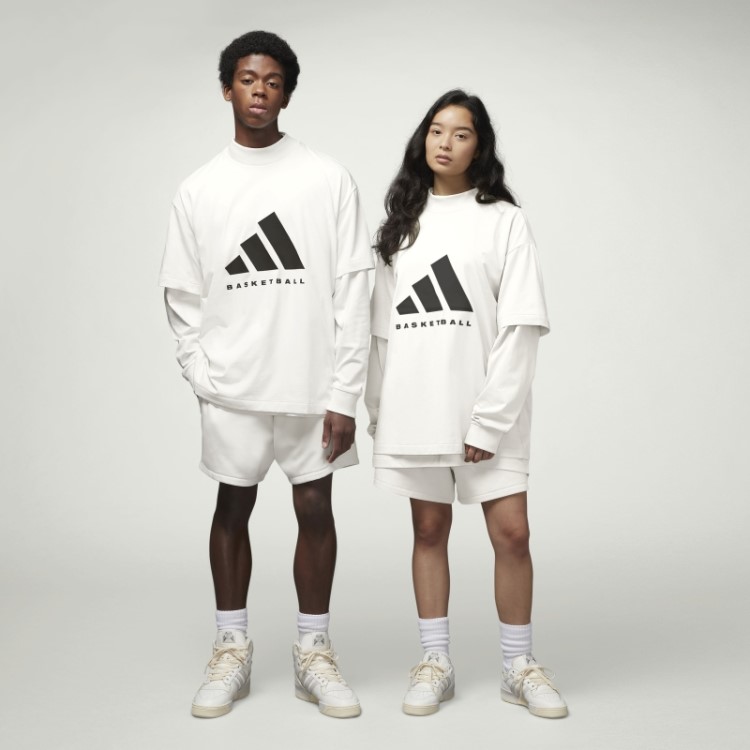 Shorts De Basquete Branco Adidas