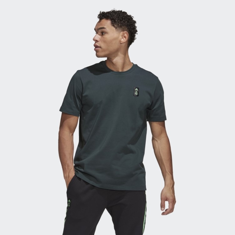 Real Madrid Tiro 21 Estilo De Vida Camisa De Algodão Pesada Adidas Verde