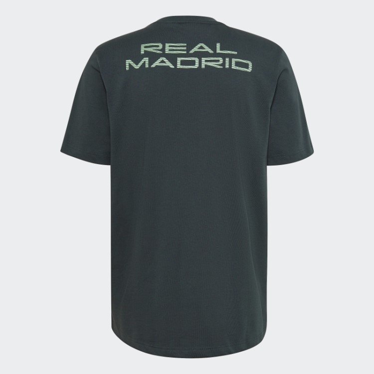 Real Madrid Tiro 21 Estilo De Vida Camiseta De Algodão Pesada Adidas Verde