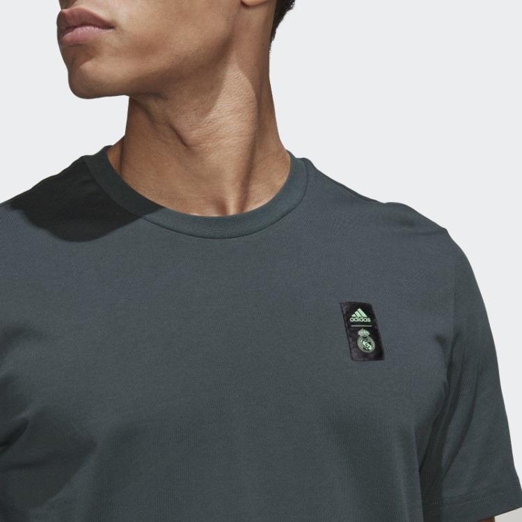 Real Madrid Tiro 21 Estilo De Vida Camiseta De Algodão Pesada Adidas Verde
