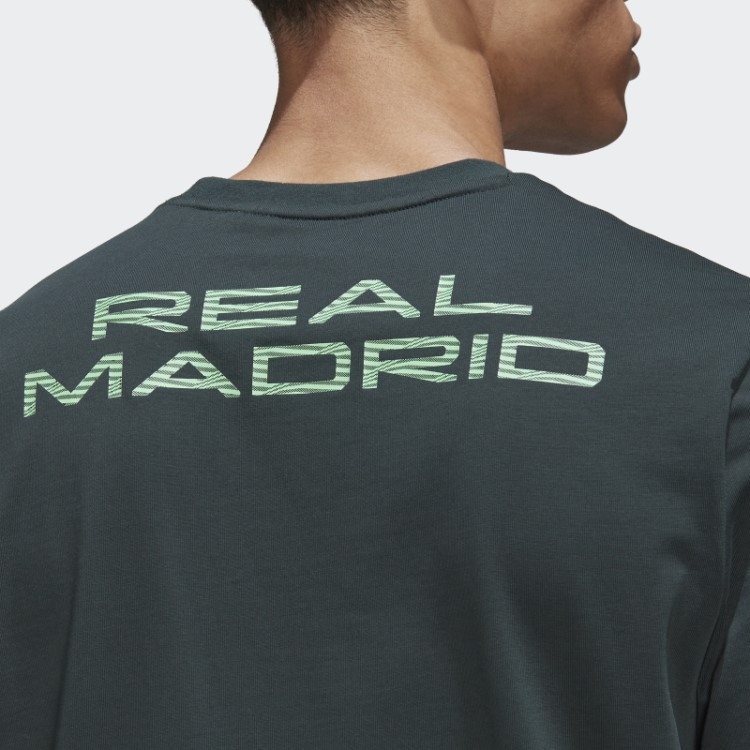 Real Madrid Tiro 21 Estilo De Vida Camiseta De Algodão Pesada Adidas Verde