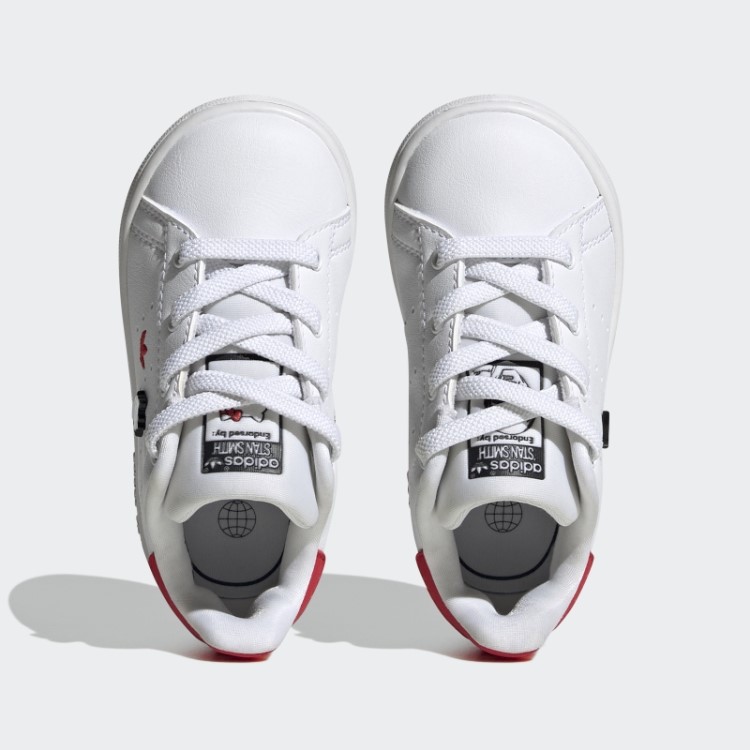Sapatos Vermelhos Adidas Stan Smith Elegantes