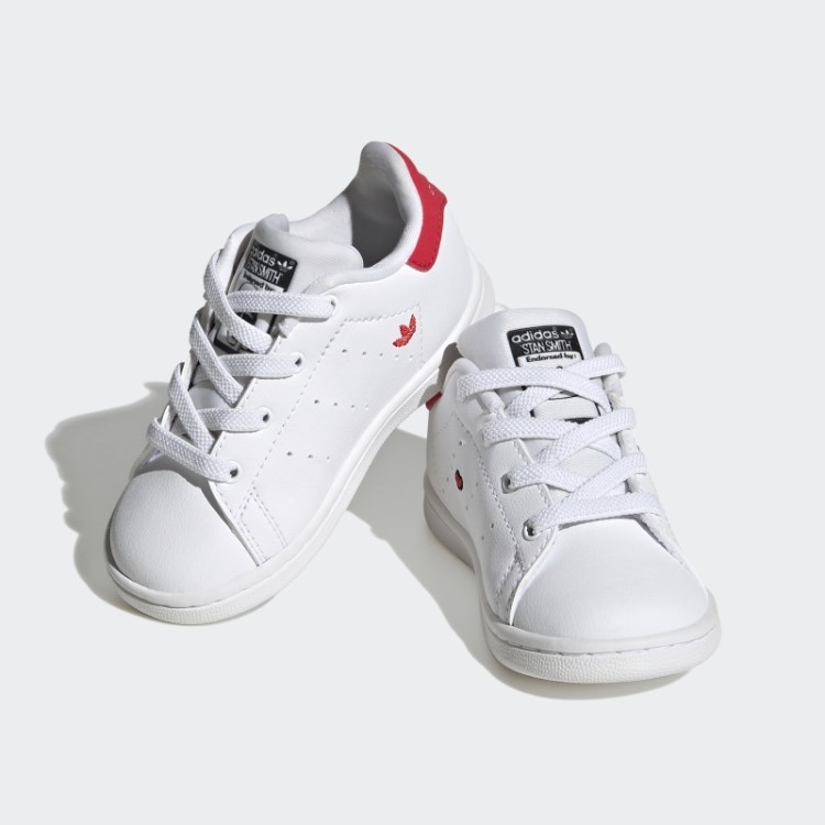 Sapatos Vermelhos Adidas Stan Smith Elegantes