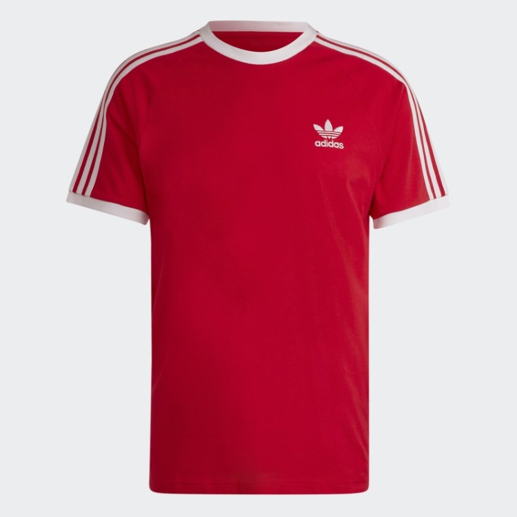 Camiseta Adicolor Classics Com As Três Listras Escarlate Adidas