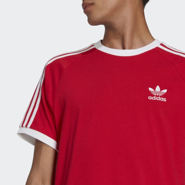 Camiseta Adicolor Classics Com As Três Listras Escarlate Adidas
