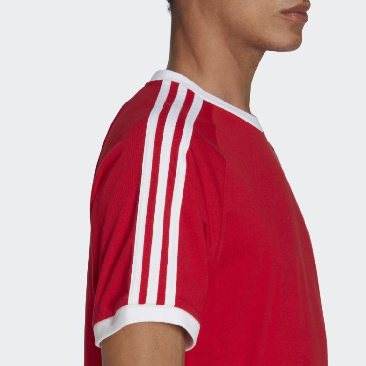 Camiseta Adicolor Classics Com As Três Listras Escarlate Adidas