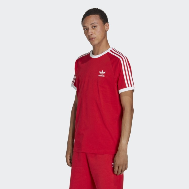 Adidas Adicolor Classics T-shirt Com As 3 Riscas Escarlate