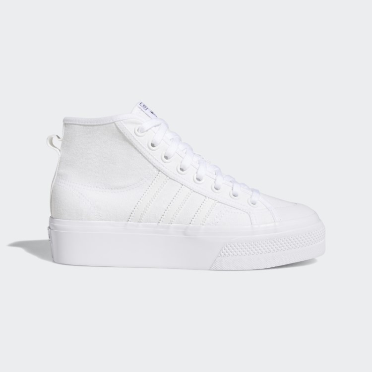 Nizza Sapato Meia Plataforma Adidas Branco