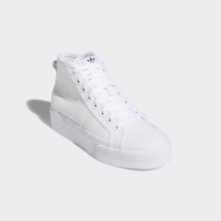 Nizza Sapato Meia Plataforma Adidas Branco