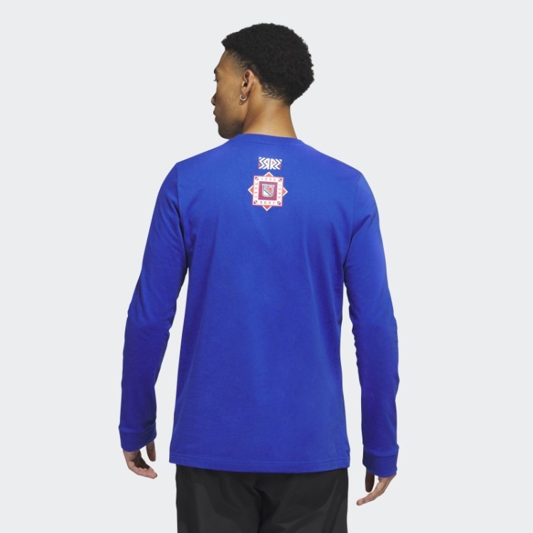 Camiseta Azul Royal Rangers Playmaker Manga Longa Adidas