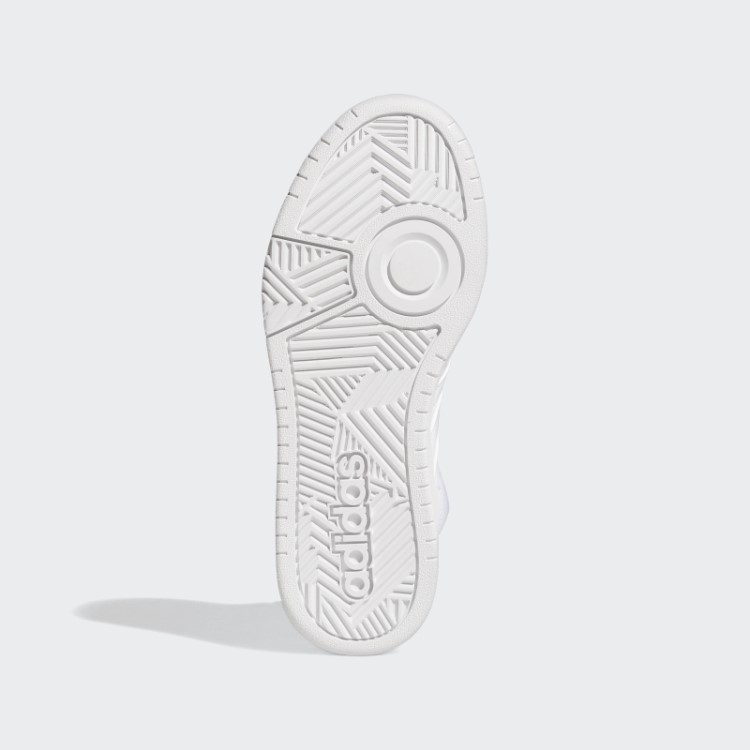 Adidas White Hoops 3.0 Mid Classic Shoes