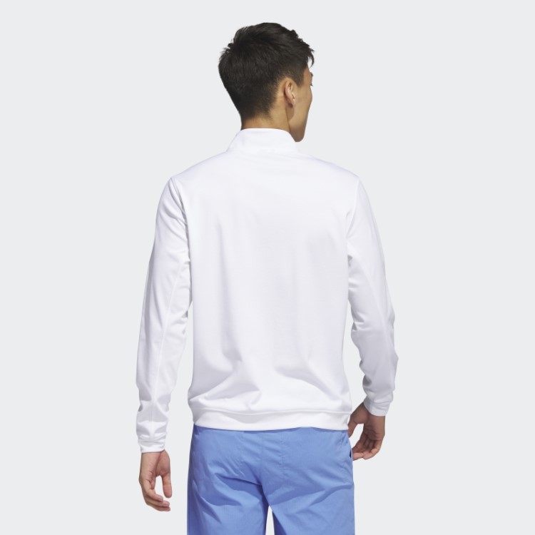 Moletom Branco Elevado Com Zíper 1/4 Adidas