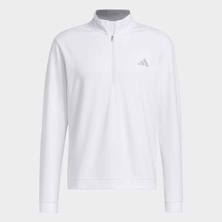 Moletom Branco Elevado Com Zíper 1/4 Adidas