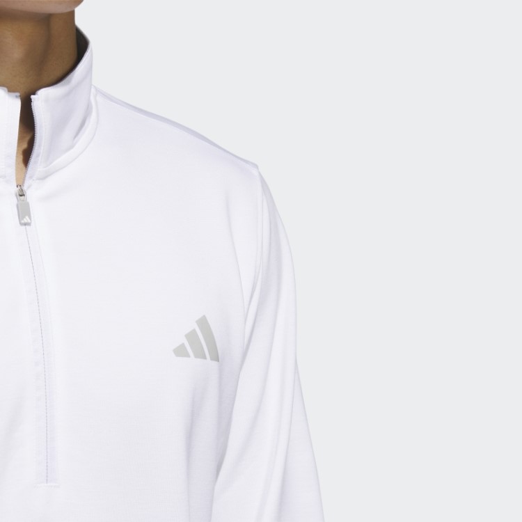 Moletom Branco Elevado Com Zíper 1/4 Adidas